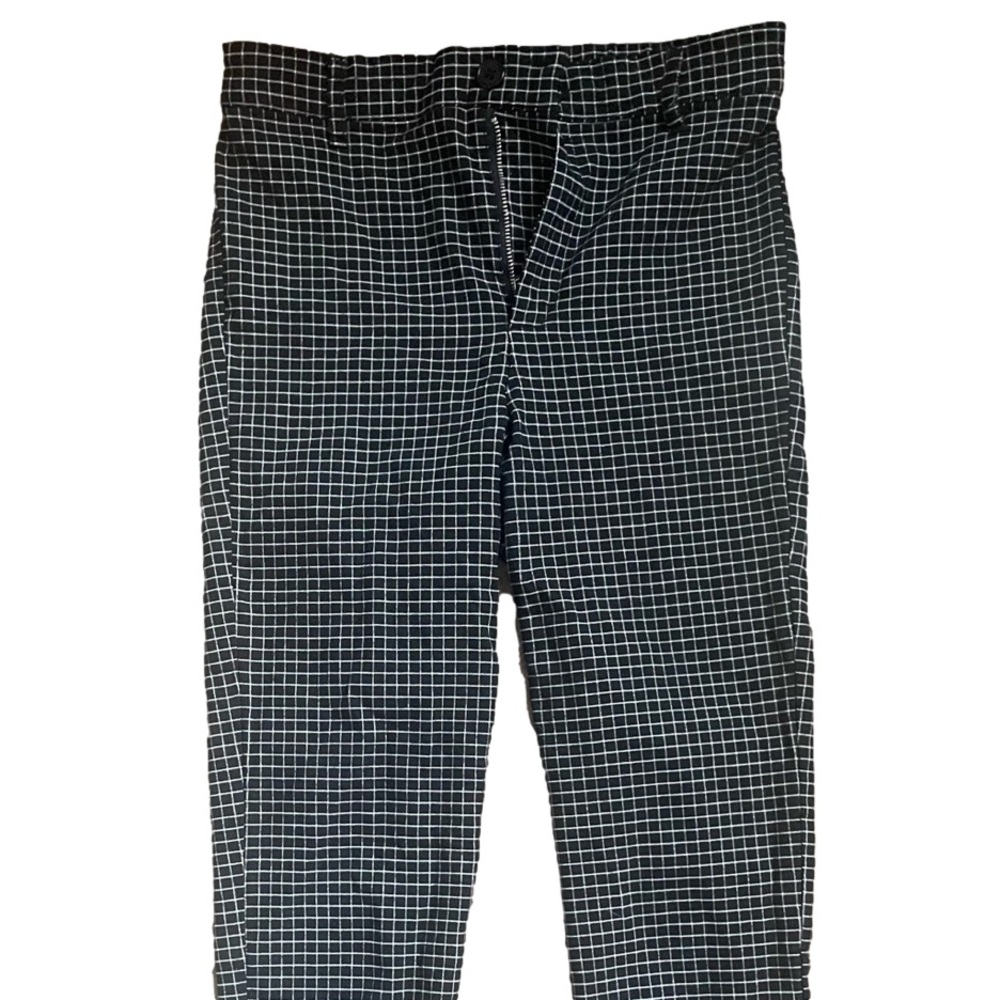 Garage plaid/grid skinny pants, size m